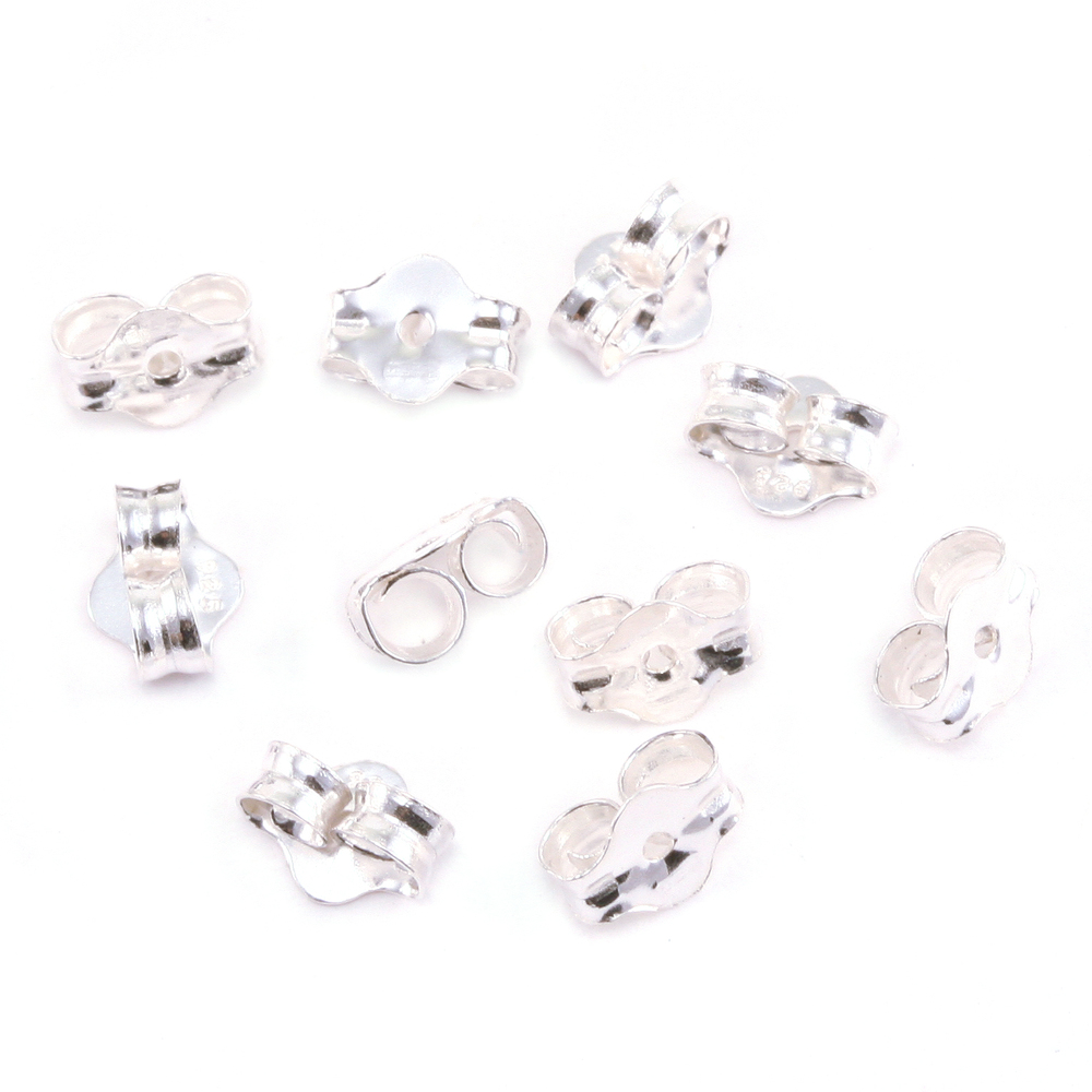 Rivets, Findings & Stringing Sterling Silver Earring Backs - 5 pair